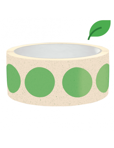 Markeringspunten stickers, groen, graspapier, 500 per rol