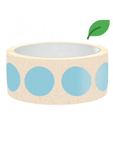 Markeringspunten stickers, blauw, graspapier, 500 per rol