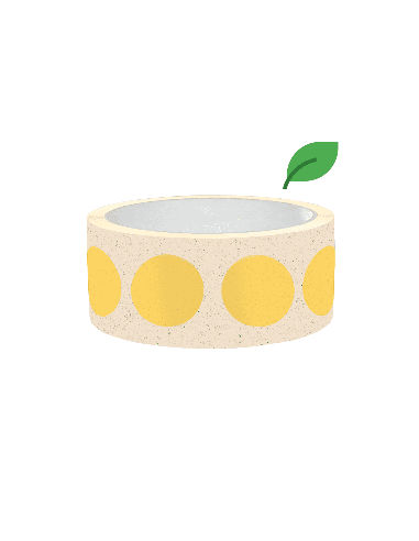 Markeringspunten stickers, geel, graspapier, 500 per rol