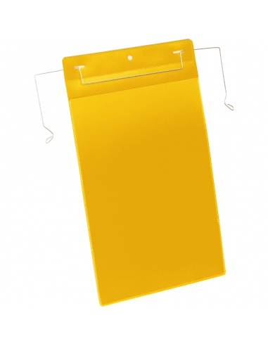 DURABLE documentenkoffer, geel/transparant, staand, 50 stuks