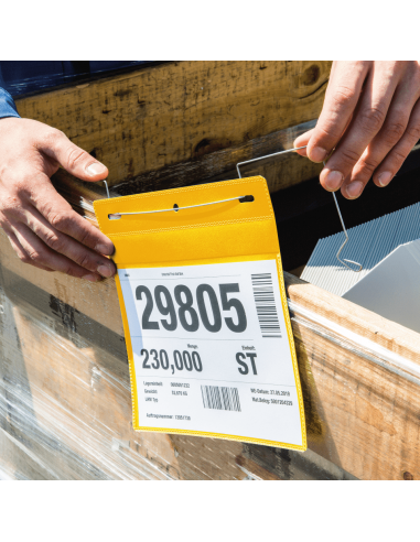 DURABLE documentenkoffer, geel/transparant, staand, 50 stuks