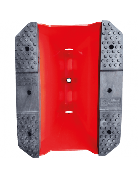 Reflecterend magazijn baken, rood wit, RA2 onderkant met anti slip voet