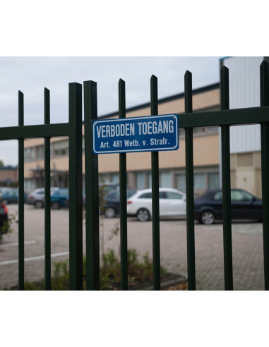 Verboden toegang bord, dibond, 400 x 150 mm