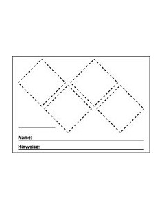 Gevarenetiket, voor bevestiging van GHS- of gevarenpictogrammen, 4 picto