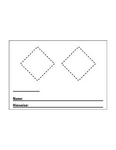 Gevarenetiket, voor bevestiging van GHS- of gevarenpictogrammen, 2 picto
