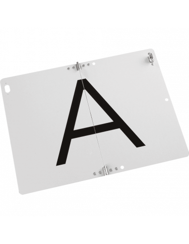 A bord vrachtwagen inklapbaar - staal - 400 x 300 mm - zwart wit - letter A