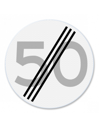 Einde maximumsnelheid verkeersbord naar wens