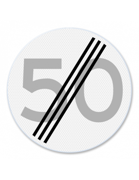 Einde maximumsnelheid verkeersbord naar wens