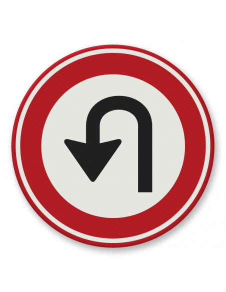 Verkeersbord F7 verboden te keren, aluminium DOR