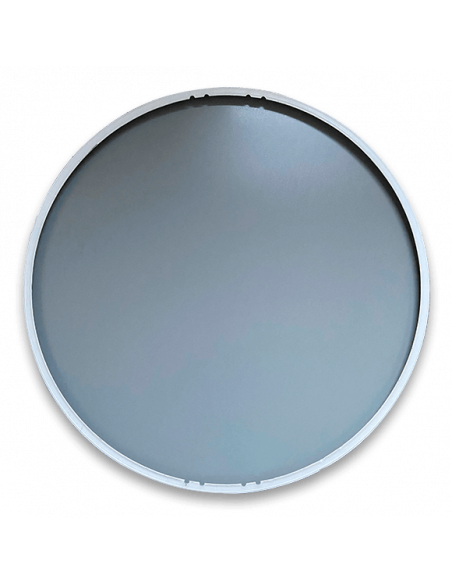 Verkeersbord G8 einde voetpad, aluminium DOR, rond, blauw wit, symbool einde voetpad