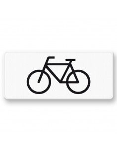Verkeersbord OB2 alleen voor fietsers, aluminium DOR, zwart wit, rechthoek
