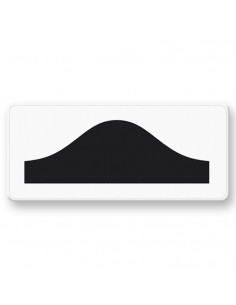 Verkeersbord OB15 drempel, aluminium DOR, zwart wit, rechthoek