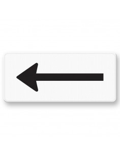 Verkeersbord OB501L pijl links, aluminium DOR