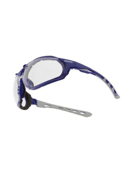 OXXA X-Spec-Sporty 8230 veiligheidsbril, blauw met transparante lens