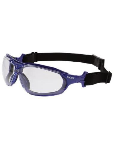 OXXA X-Spec-Sporty 8230 veiligheidsbril, blauw met transparante lens