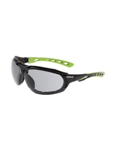 OXXA X-Spec-Sporty 8231 veiligheidsbril, groen zwart met smoke lens