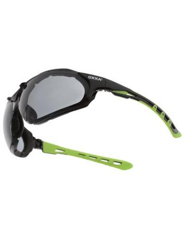 OXXA X-Spec-Sporty 8231 veiligheidsbril, groen zwart met smoke lens