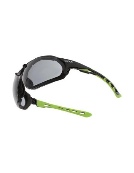 OXXA X-Spec-Sporty 8231 veiligheidsbril, groen zwart met smoke lens