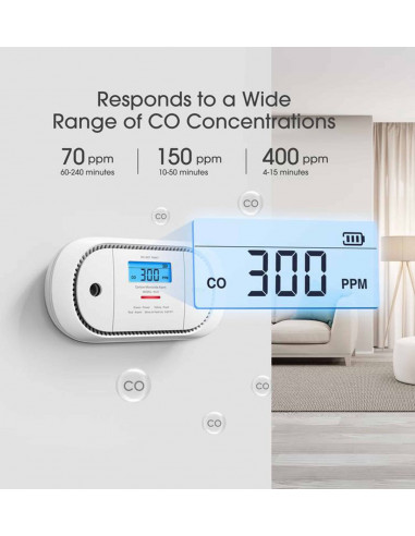 X-Sense XC01P-WR koolmonoxidemelder, draadloos koppelbaar