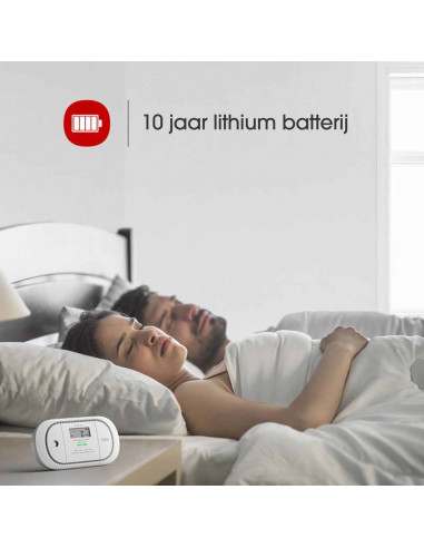 X-Sense XC01P-WR koolmonoxidemelder, draadloos koppelbaar