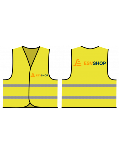 Veiligheidshesje naar wens, full color bedrukking, voor- en achterkant