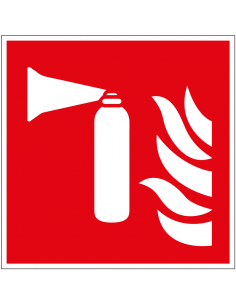 Misthoorn bord, kunststof, rood wit, pictogram misthoorn, vierkant