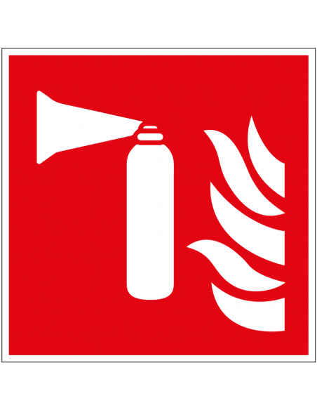 Misthoorn bord, kunststof, rood wit, pictogram misthoorn, vierkant