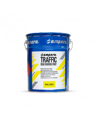 Traffic road marking paint, geel