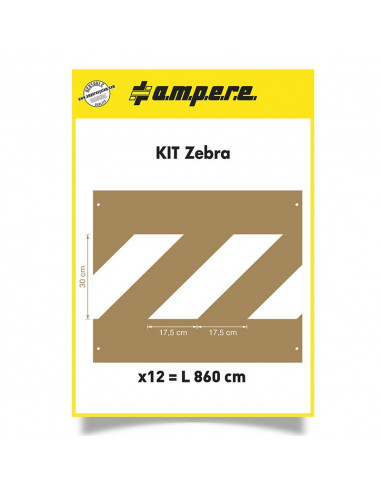 Ampere Traffic spuitsjablonen set zebrapad - sterk karton