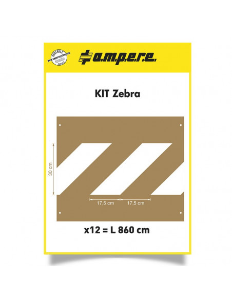 Ampere Traffic spuitsjablonen set zebrapad - sterk karton