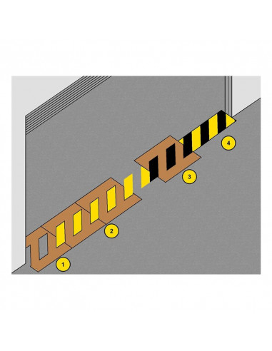 Ampere Traffic spuitsjablonen set zebrapad - sterk karton