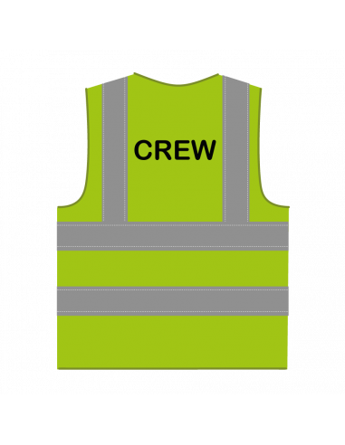 Crew hesje RWS limoengroen, zwarte opdruk