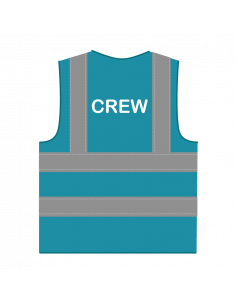 Crew hesje RWS lichtblauw, witte opdruk