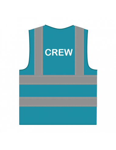 Crew hesje RWS lichtblauw, witte opdruk