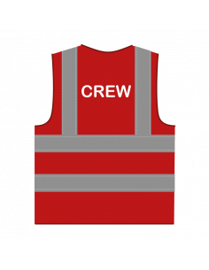 Crew hesje RWS rood, witte opdruk