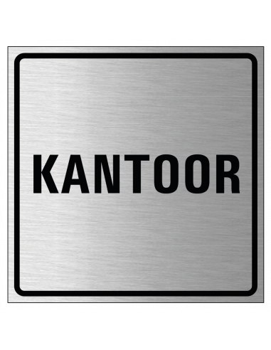 Bordje kantoor, geborsteld aluminium