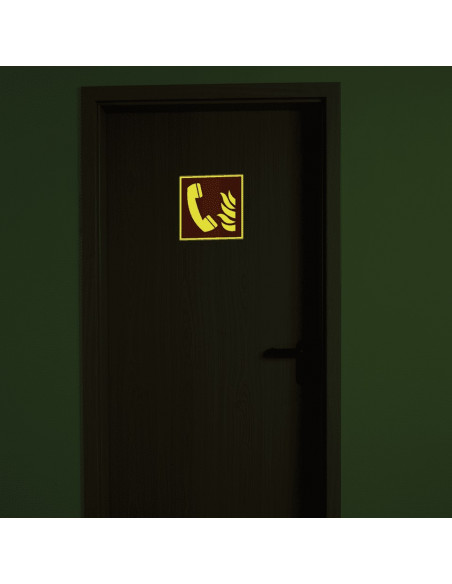 Extra lichtgevend alarmtelefoon bord, 200 x 200 mm, F006