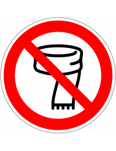 Verboden voor sjaals bord, kunststof, rood wit, rond, symbool sjaal met rode streep