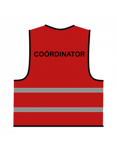 Coördinator hesje rood