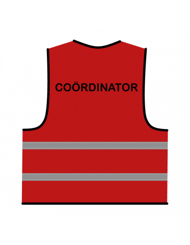 Coördinator hesje rood