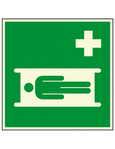 Extra lichtgevende barncard sticker, E013, groen wit, vierkant