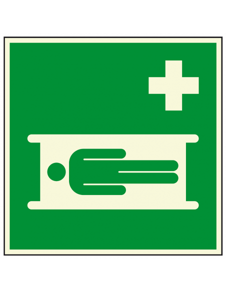 Extra lichtgevende barncard sticker, E013, groen wit, vierkant