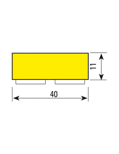 Vorstbestendige stootrand type F vlakprofiel, geel/zwart