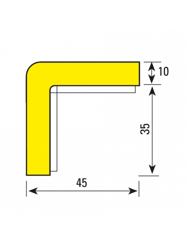 Vorstbestendige stootrand type H hoekprofiel, zwart