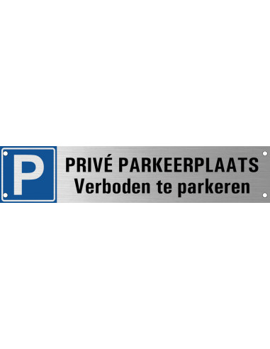 Privé parkeerplaats verboden te parkeren bord, rechthoek