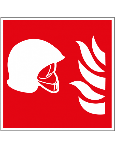 Bord brandbestrijdingsmiddelen, kunststof, F004B, rood wit, pictogram brandbestrijdingsmiddelen, vierkant