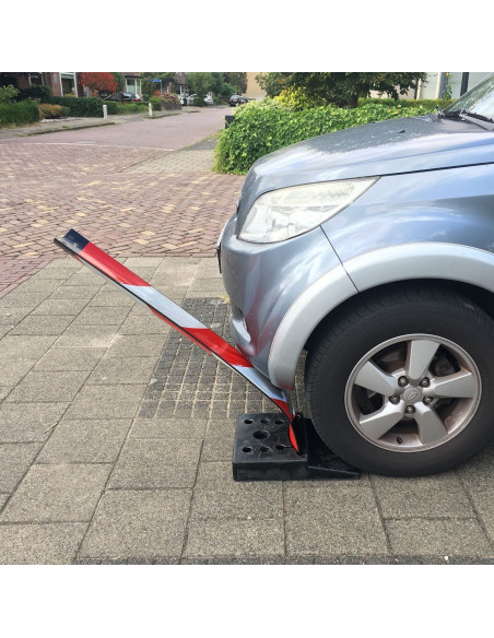 Flexibele geleidebaken met baakvoet, kunststof, rood wit