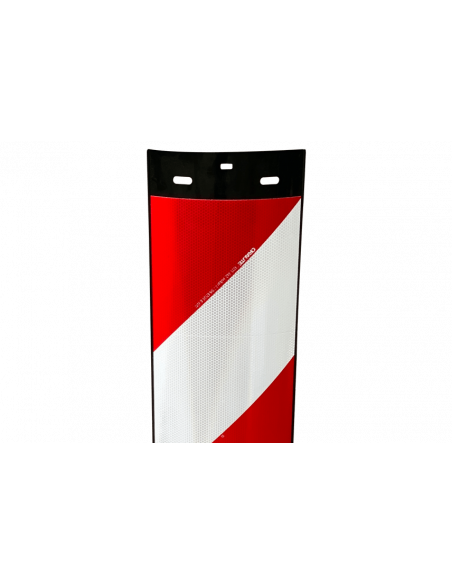 Flexibele geleidebaken met baakvoet, kunststof, rood wit