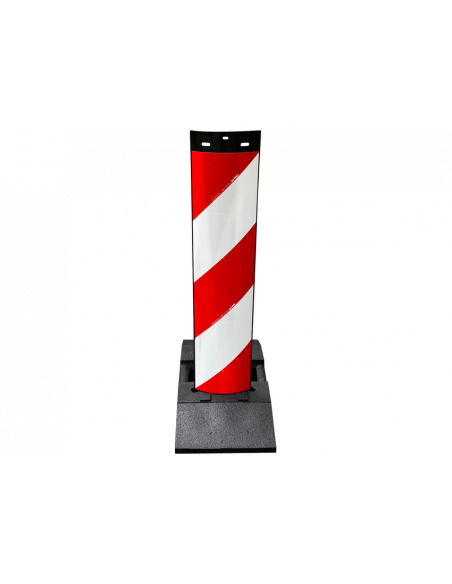 Flexibele geleidebaken met baakvoet, kunststof, rood wit