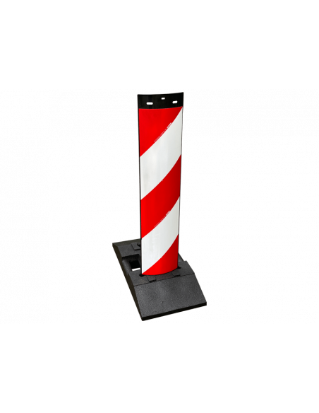 Flexibele geleidebaken met baakvoet, kunststof, rood wit